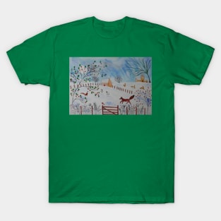 Fox Walking in the Snow T-Shirt